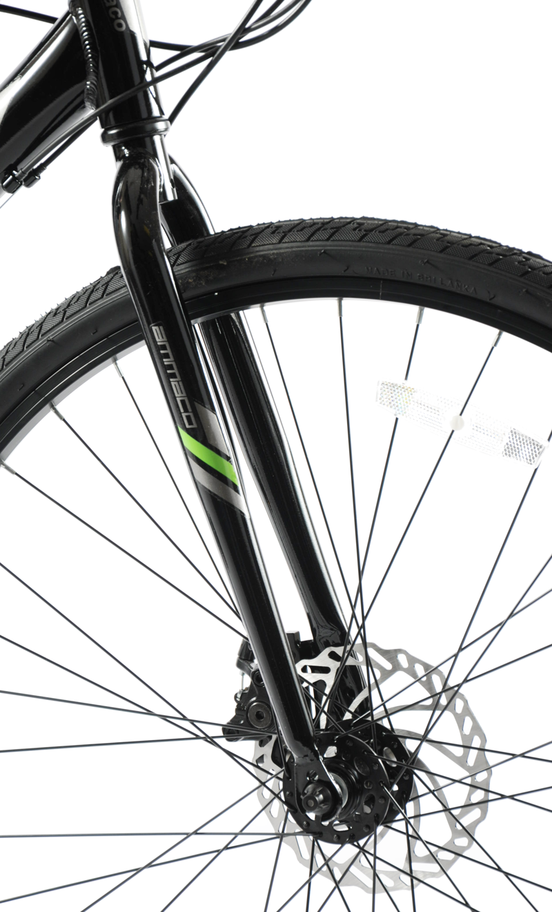 Ammaco Ridgeway 700c Sports Hybrid Bike Black-1